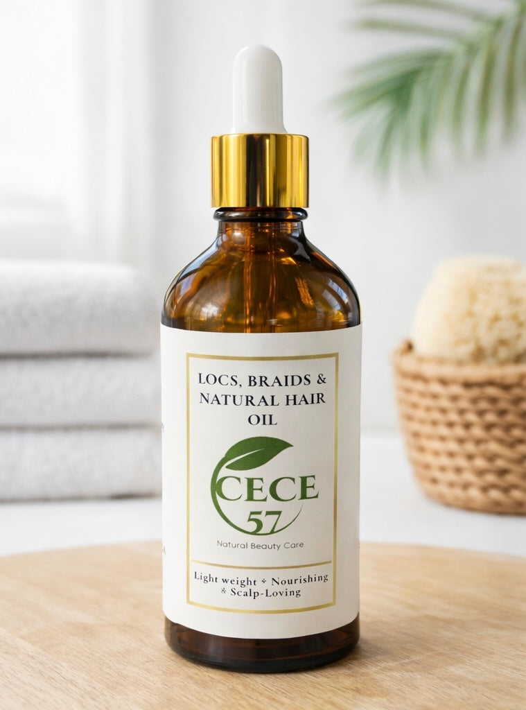 Locs, Braids & Natural Hair Oil.